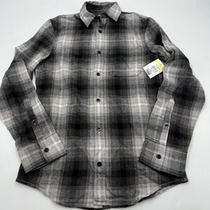 Men’s Abound black and grey flannel shirt size XXS. Pit to pit 18 length 27. NWT